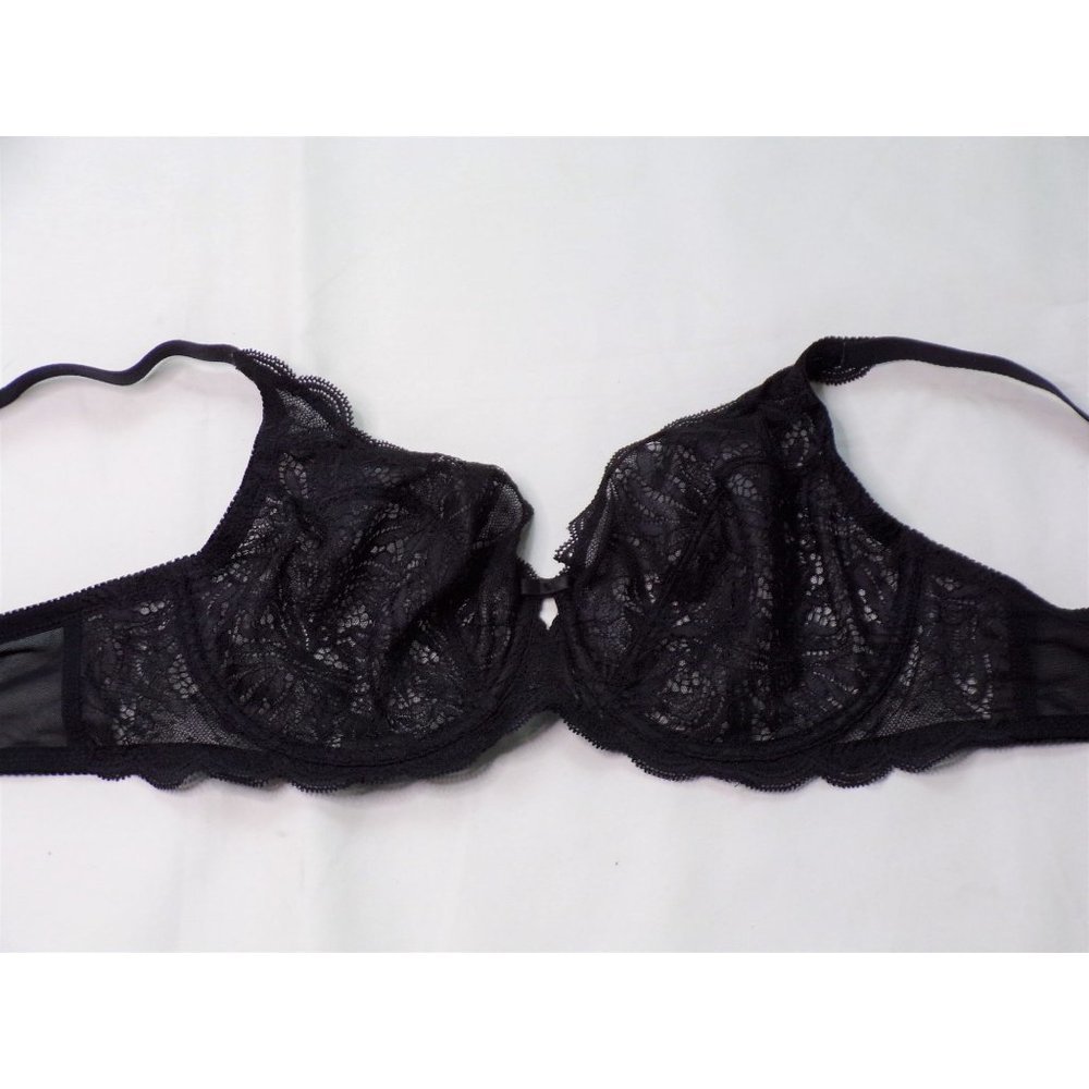 FELINA Peridot Lace Non-Padded Underwire Bra Black 36D #115073 NEW $54 - Picture 10 of 12